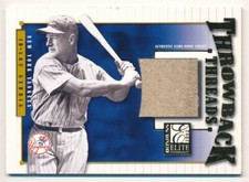LOU GEHRIG 2002 DONRUSS ELITE THROWBACK THREADS YANKEES GAME JERSEY SP #007/100