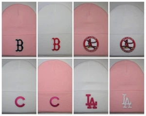 ~Cubs ~Dodgers ~Cardinal ~Red Sox Knit Hat ~Beanie ~CLASSIC MLB PATCH/LOGO ~NEW - Picture 1 of 1