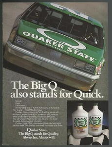 Anuncio Quaker State Oil 1986, con NASCAR #26 de Joe Ruttman - Imagen 1 de 3
