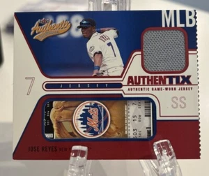 2004 Fleer Authentix Game Jerseys Ripped Jose Reyes #JA-JR Mets - Picture 1 of 2