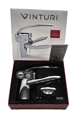 vinturi роскошный рычаг открывалка для винных бутылок с фольгированным резаком дополнительный штопор - Изображение 1 из 4