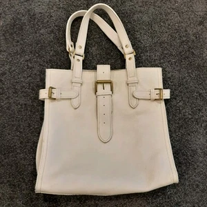 COUNTRY ROAD Cream Pebbled Leather Imogen Tote - Picture 1 of 9
