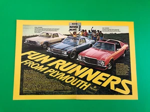 1979 PLYMOUTH ROAD RUNNER SUN FRONT ORIGINAL VINTAGE PRINT AD ADVERTISEMENT - Picture 1 of 1