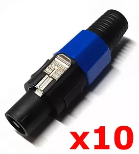 10er-Pack Menge Stecker 2-polig Leiterkabel Stecker für Speakon Audio Lautsprecher - Bild 1 von 1