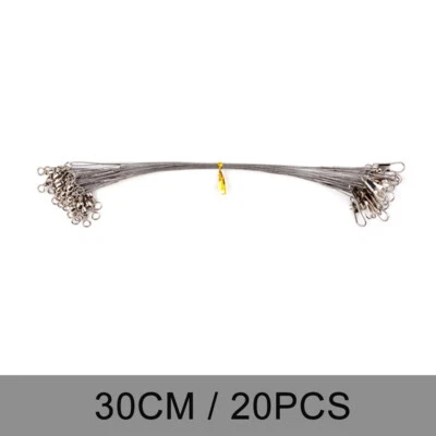 Línea de pesca de acero anti mordeduras de 20 piezas cable de acero líder núcleo correa alambre de pesca Foto 1 de 4