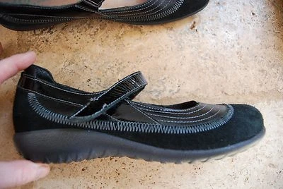 Zapatos Mary Jane Kerei NAOT de gamuza negra y charol EU 38 US 7 - 7.5 Foto 1 de 4