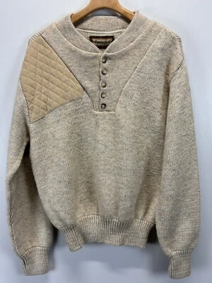 Suéter Remington Crema De Colección Para Hombre En Muy Buen Estado Tiro Henley Mezcla de Lana Medios Mixtos Foto 1 de 4