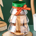 Christmas Handle Gift Boxes Clear Sweet Jar Candy Chocolate Snack Packing Xmas