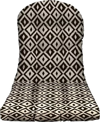 RSH DÉCOR RSH Decor Tufted Adirondack Chair Cushion, Black and White Aztec print