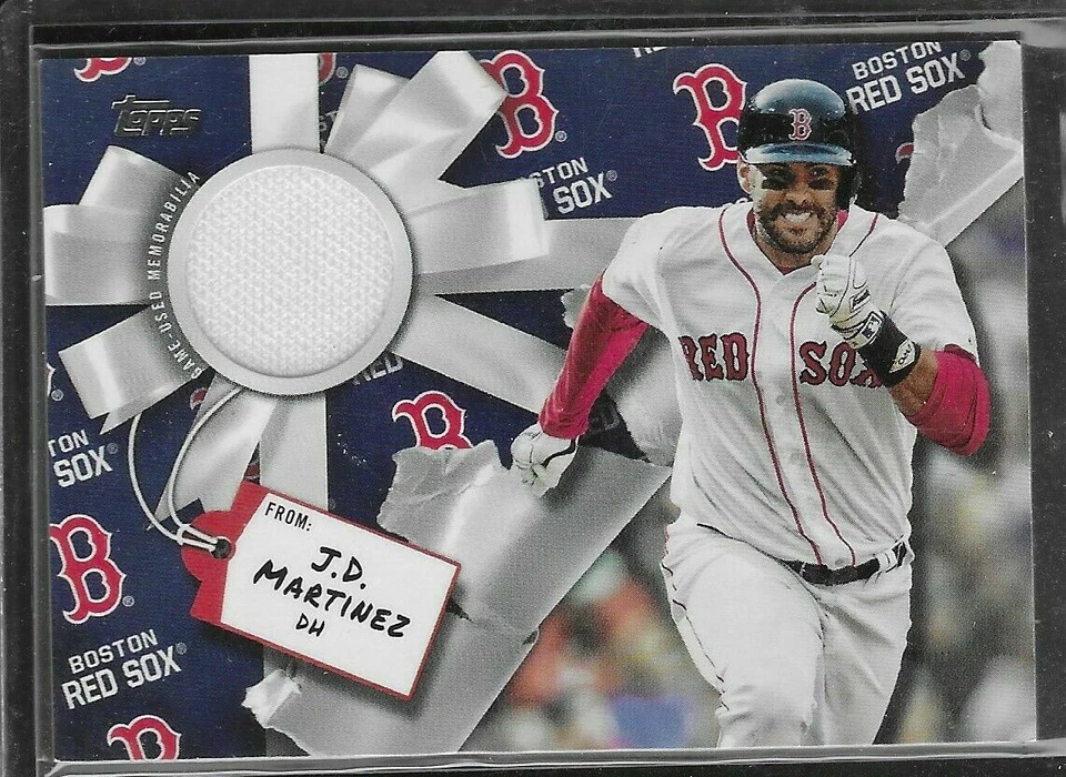 2019 Topps Holiday Mega J.D. Martinez Red Sox Jersey  - Image 1 of 1