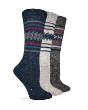  Wise Blend Ladies Merino Wool Blend Everyday Casual Crew Socks 3 Pair