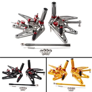 Motorcycle Rear Set Rearsets Footpeg Foot Pegs for Yamaha YZF R1 2004 2005 2006 - Picture 1 of 9