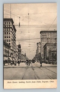 Main street looking north from fifth Dayton Ohio postcard - Picture 1 of 2