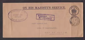 Official OHMS TANGANYIKA Dar Es Salaam Internment camp1939 censors etc - Picture 1 of 2