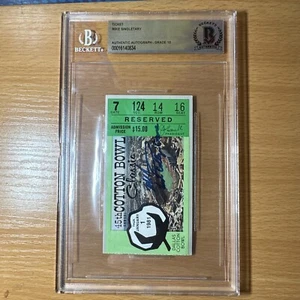 Mike Singletary Cotton Bowl Ticket Signed Last College Game. Rare.๐ HOF Bears - Picture 1 of 6