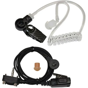 HQRP Hands Free Headset Acoustic Tube Earpiece & PTT Mic for Vertex Series Radio - Zdjęcie 1 z 11