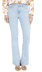 Pantalones de mezclilla Paige talla 27 Laurel Canyon tiro alto acampanados azul rally dobladillo desgastado nuevos - Imagen 1 de 7