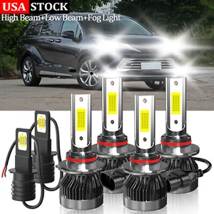 For Toyota Sienna 2004-2005 Combo LED Headlight + Fog Light Bulbs 6000K White - Bild 1 von 11