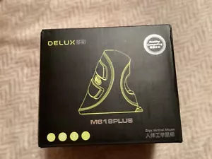 DeLUX Ergonomic Mouse, Wired Large RGB Vertical Mouse with 6 Buttons, 4000DPI,R - Picture 1 of 4