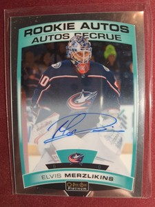 2019-20 Elvis Merzlikins ROOKIE CARS O-PEE-CHEE PLATINUM #R-EM Blue Jackets NHL