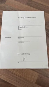LUDWIG VAN BEETHOVEN: PIANO TRIOS Klaviertrios Band 1 Volumie 1 G. Henle Verlag - Picture 1 of 4