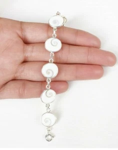 Bracciale Unisex Guarigione Occhio di Shiva Naturale O Chakra Gomati Argento Sterling 925 - Foto 1 di 2