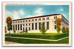 United States Health Service Building Washington DC UNP Linen Postcard XA2 - Picture 1 of 2
