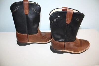 Laredo Size 2 M Brown Black Leather Western Cowboy Cowgirl Unisex Boots - Image 1 of 4