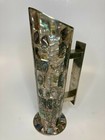 Mid Century Alpaca Silver and Inlaid Abalone Pitcher