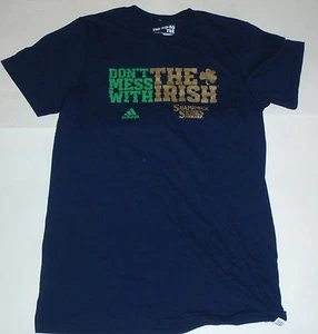 Nueva Camiseta Notre Dame Fighting Irish Adidas ""No te metas con..."" Marina Pequeña S - Imagen 1 de 1