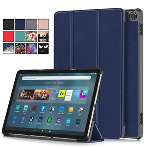 Ultradünner dreifach faltbarer Lederständer Auto Smart Case Abdeckung für Amazon Fire Max 11 - Bild 1 von 117