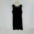 Betabrand Black Silk Blend Sleeveless Raom Travel Dress W/ Pockets Size Small