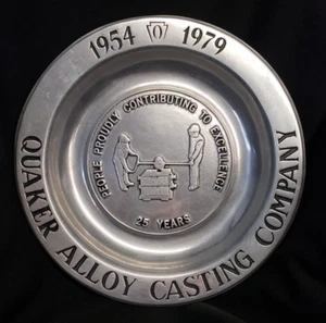 Wilton Columbia Armetale - Quaker Alloy Castings Co. 1954-1979 - Pewter Plate - Picture 1 of 4