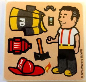 25 MYO Feuerwehrmann Aufkleber Party Gefälligkeiten Lehrerbedarf Belohnungen - Bild 1 von 1