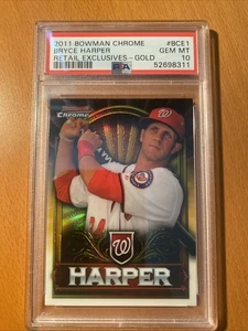Bryce Harper 2011 Bowman Chrome Retail Exclusive-Gold PSA 10 - Picture 1 of 2