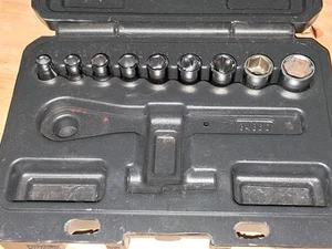 Lot of 9 Craftsman Socket Set 1/4 drive 6 point w/case Hand Tools - Picture 1 of 6