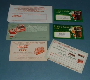 VERSCHIEDENES VINTAGE COCA COLA GUTSCHEINE & WERBUNG - GEBRAUCHT - Bild 1 von 2