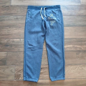 Abercrombie & Fitch Sweatpants Mens Small Blue Lacrosse Logo Comfort Preppy Y2K - Picture 1 of 9