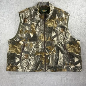 Cabelas Hunting Vest Mens 3XL Camo Fleece Outdoors Sleeveless Full Zip Jacket - Picture 1 of 6