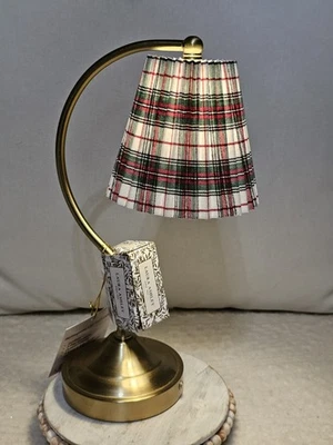 Ralph Lauren inspired Laura Ashley Plaid Shade  Touch Table Lamp Brass - Image 1 of 4