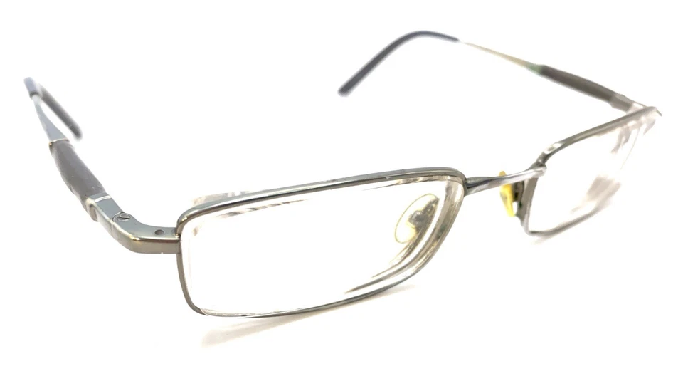 Monturas de gafas rectangulares delgadas gris plata Carrera 49 140 diseñador hombres mujeres Foto 1 de 4