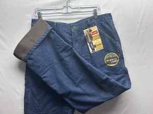 Wrangler Men’s 34x34 Fleece Lined Relaxed Fit Carpenter Jeans Medium/dark Wash - Picture 1 of 8