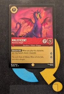 Maléfica - Dragón Monstruoso 108/204 Lámina Legendaria Disney Lorcana - Imagen 1 de 3