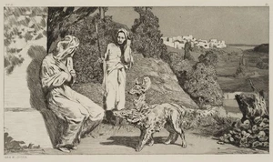 M. KLINGER (1857-1920), Pyramus und Thisbe II,  1882, Rad. Symbolismus Mythologi - Bild 1 von 5