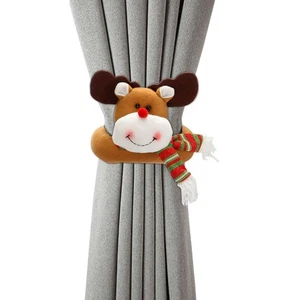 1/2Pcs Christmas Santa Snowman Curtain Holdback Tieback Buckle Holder Decor Xmas - Picture 1 of 18