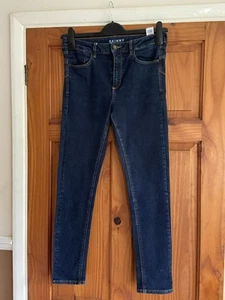 M&S Size 10 Skinny Dark Blue Jeans, Good Used Condition - Picture 1 of 7