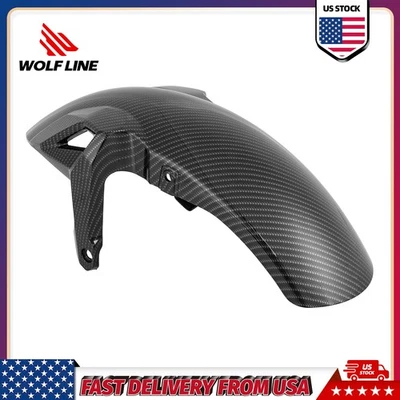 WOLFLINE Fender Mudguard For Kawasaki Z Ninja 650 2017-2023 Carbon Fiber Look - Image 1 of 4
