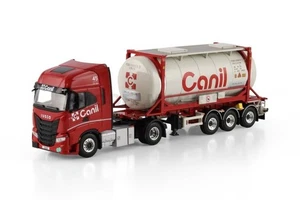 WSI 02-3688 Canil Iveco S-way 4x2 + 30ft tank container trailer 1/50 - Imagen 1 de 6