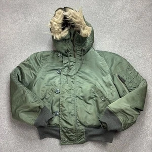 N 2B Jacket Adult Small Green Army Flying Parka Snorkel Outdoors Hood Men* - Picture 1 of 11