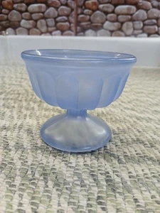 Eisschale Satin Blau Vintage Indiana Glas - Bild 1 von 4